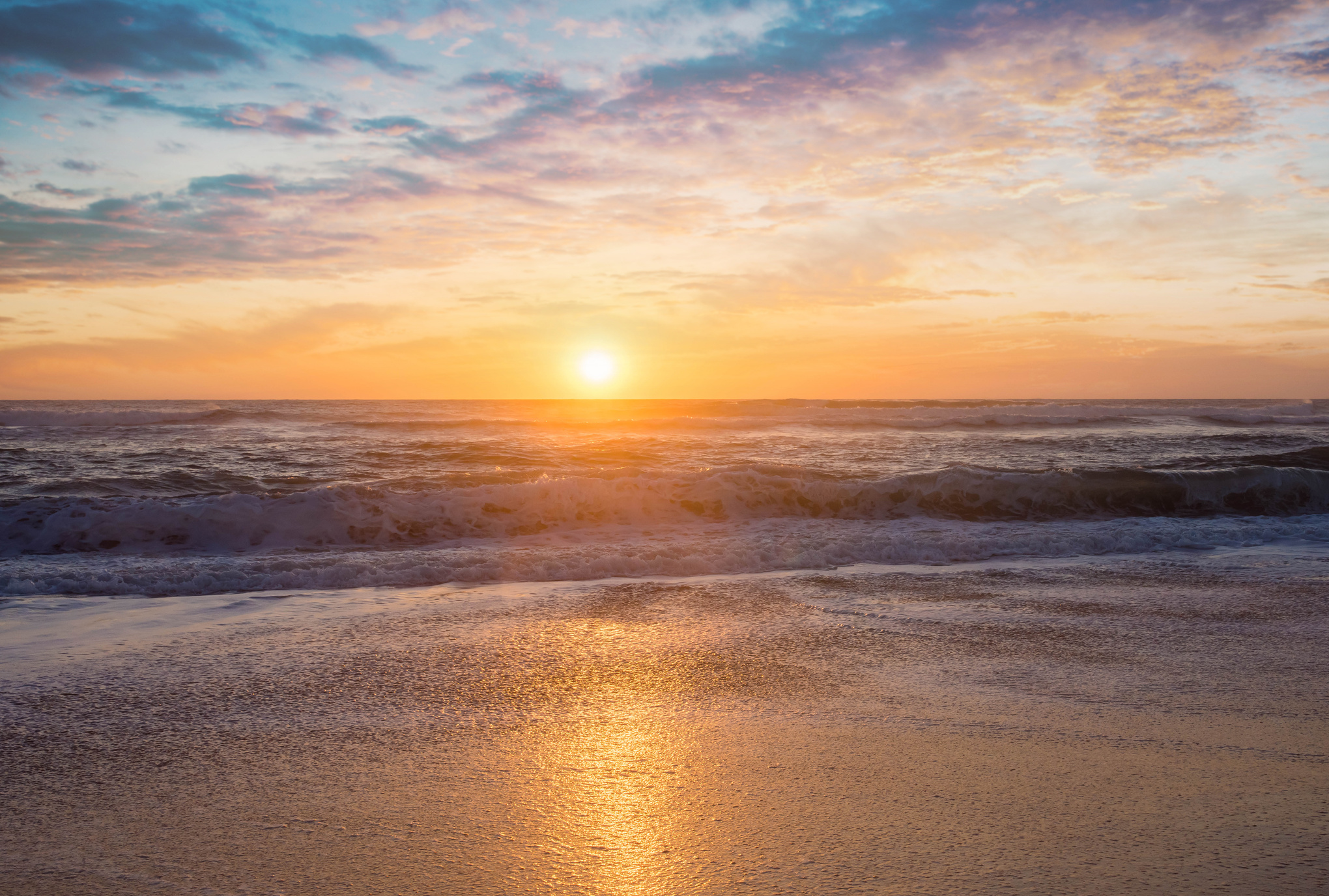 beautiful sunset over the ocean