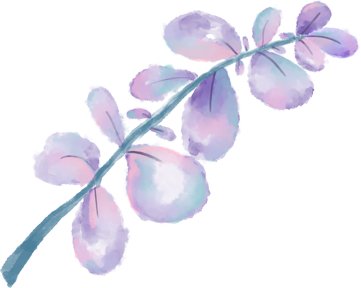 Watercolor Purple Flower